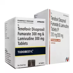 Тенофовир   Ламивудин (Tudobest L / Tenolam) табл. 300мг/300мг №30 в Волгограде и области фото