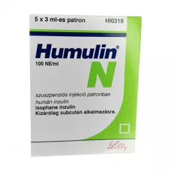 Хумулин НПХ инсулин (Humulin-NPH) 100 МЕ/мл сусп. для ин. 3мл 5шт в Волгограде и области фото